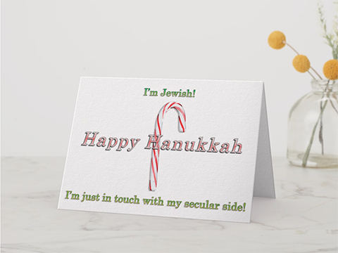 Happy Hanukkah Card by Bitter Glitter.us